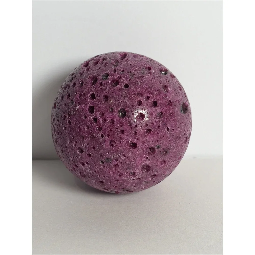 Honeycomb Ruby Sphere Rock Stone UV Reactive Glows 7